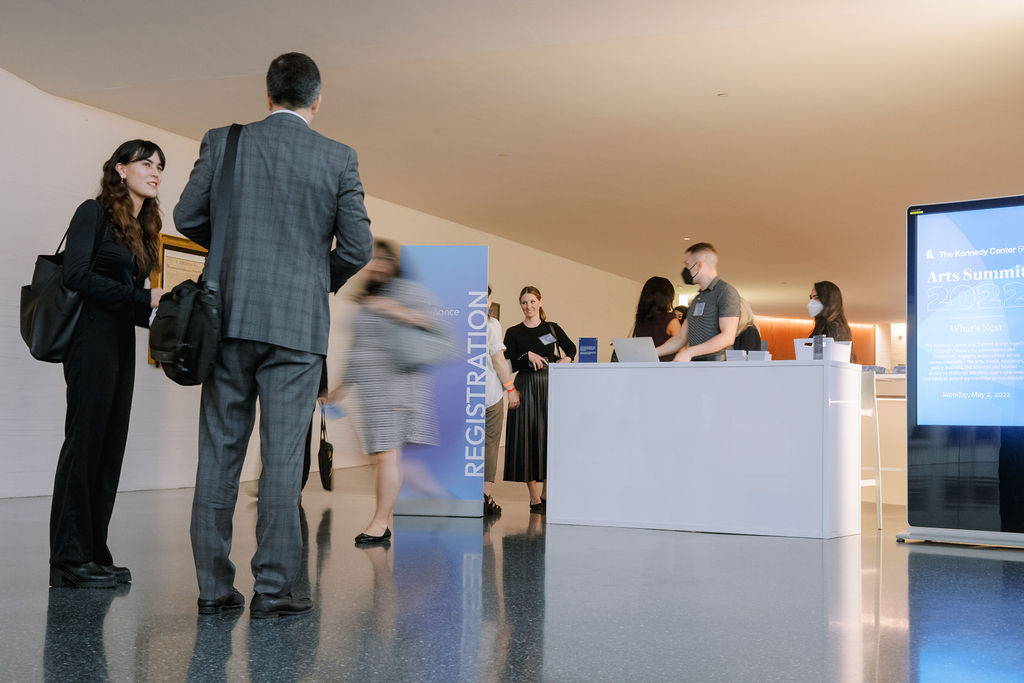 Photo of people at registration