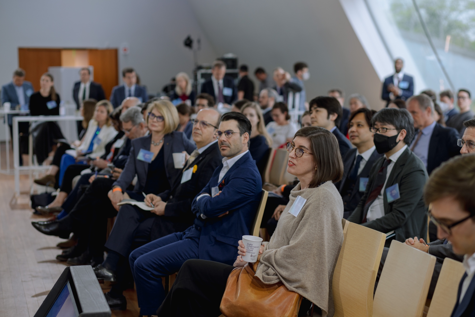 audience watching Cass Sunstein speak