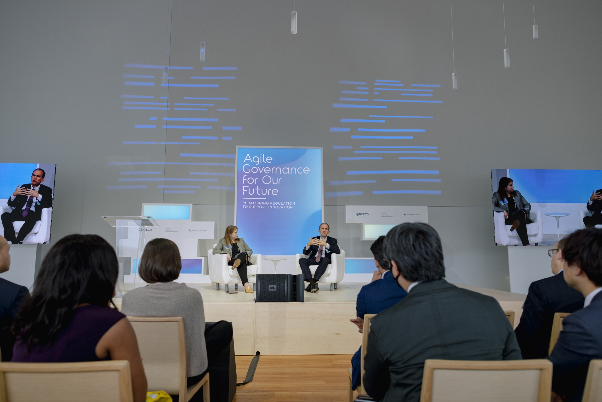 Audience watching Kent Walker and Ashley Gold on stage