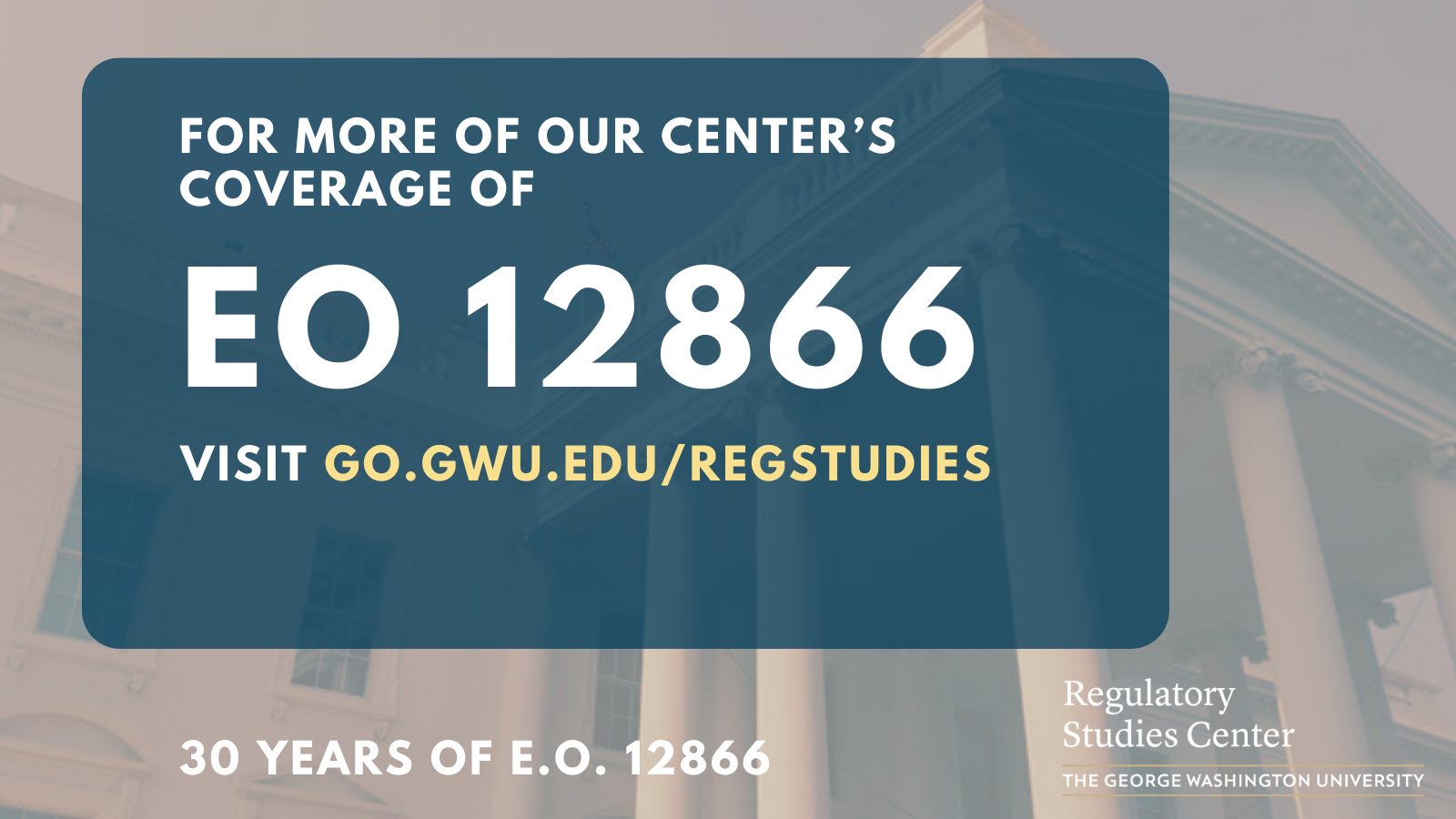 Slide 19: 30 Years of EO 12866 Slide 19: 30 Years of EO 12866