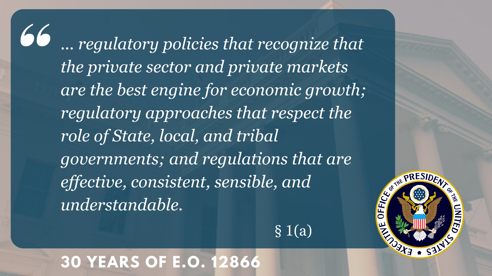 Slide 6: 30 Years of EO 12866 Slide 6: 30 Years of EO 12866