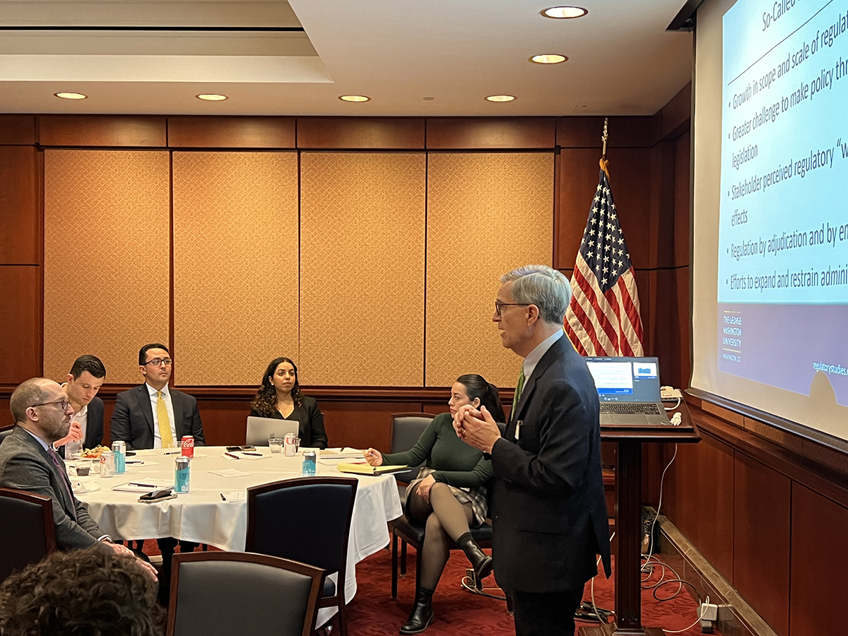 Roger Nober presents a seminar on regulatory policy for Congressional staff, March 2025