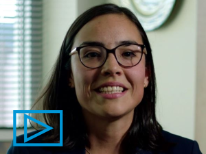 Photo of Ana Maria Zarate Moreno smiling in an office.