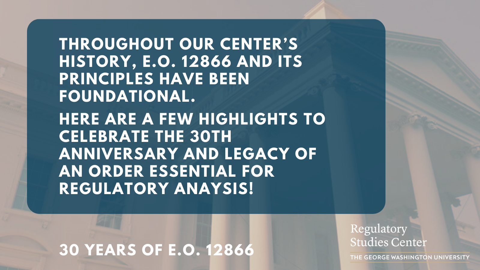 Slide 3: 30 Years of EO 12866