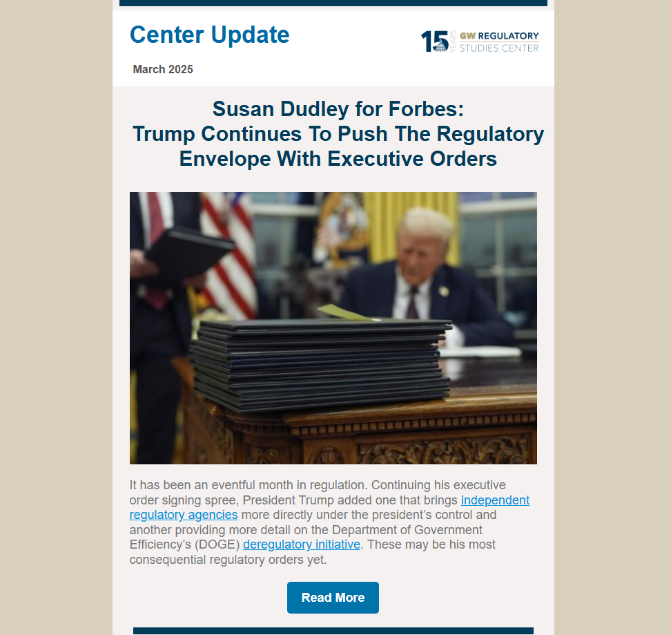 Center Update newsletter cover: March 2025